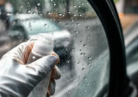 Фото по теме: Использование водоотталкивающего средства для боковых стекол