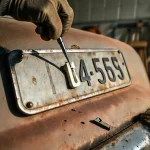 Фото по теме: Как поменять цифры на наборной автомобильной табличке