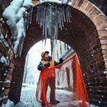 Фото по теме: Как безопасно сбить ледяные сосульки с арок
